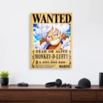 Anime Metal Poster Wall Decor - OP - Monkey D. Luffy Wanted - Image 4