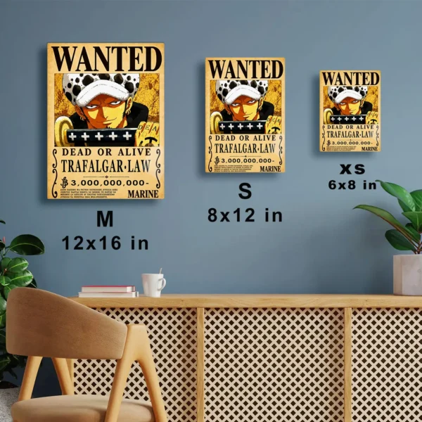 Anime Metal Poster Wall Decor - OP - Trafalgar D. Water Law Wanted - Image 7