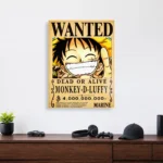 Anime Metal Poster Wall Decor - OP - Monkey D. Luffy Wanted - A - Image 4