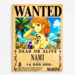 Anime Metal Poster Wall Decor - OP - Nami Wanted