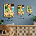 Anime Metal Poster Wall Decor - OP - Nami Wanted - Image 7