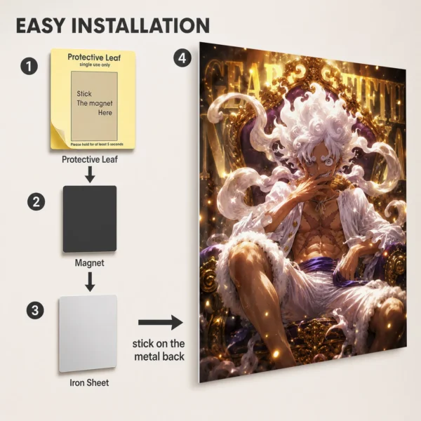 Anime Metal Poster Wall Decor - OP - Gear 5 - Image 2