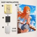 Anime Metal Poster Wall Decor - OP - Nami - Image 2