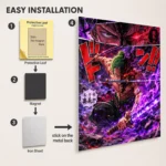 Anime Metal Poster Wall Decor - OP - Roronoa Zoro - Image 2