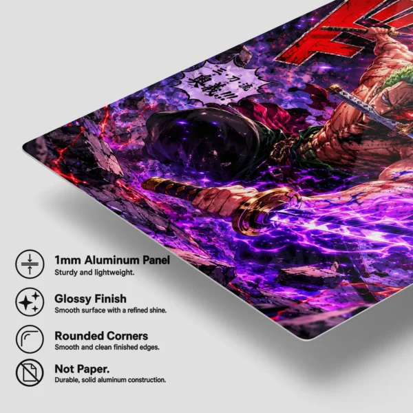 Anime Metal Poster Wall Decor - OP - Roronoa Zoro - Image 6