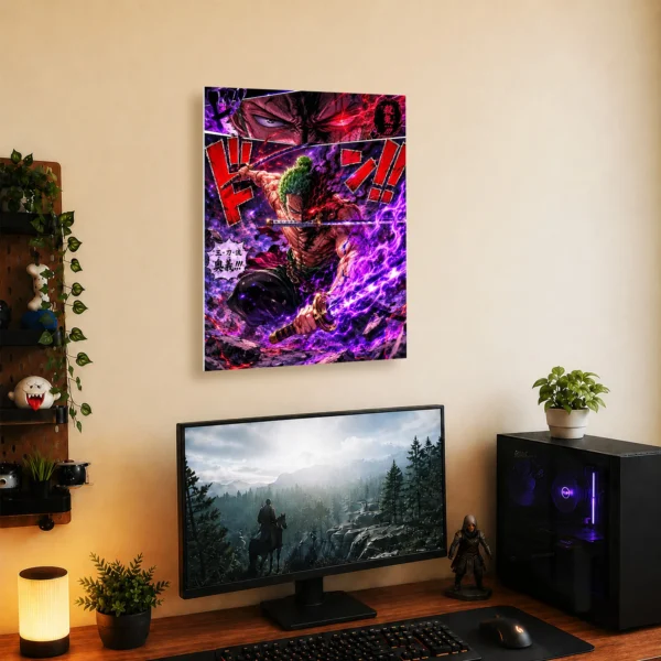 Anime Metal Poster Wall Decor - OP - Roronoa Zoro - Image 5