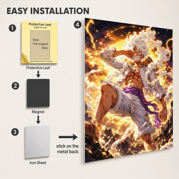 Anime Metal Poster Wall Decor - OP - Gear 5 - A - Image 2