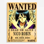 Anime Metal Poster Wall Decor - OP - Nico Robin Wanted