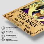 Anime Metal Poster Wall Decor - OP - Nico Robin Wanted - Image 6