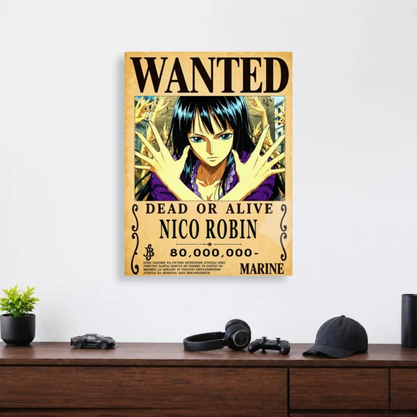 Anime Metal Poster Wall Decor - OP - Nico Robin Wanted - Image 4