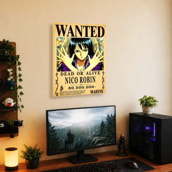 Anime Metal Poster Wall Decor - OP - Nico Robin Wanted - Image 5