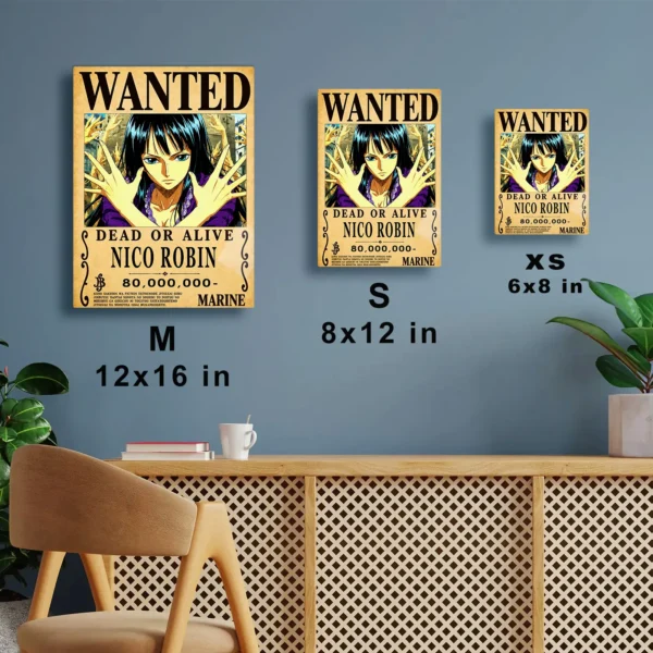 Anime Metal Poster Wall Decor - OP - Nico Robin Wanted - Image 7