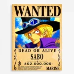 Anime Metal Poster Wall Decor - OP - Sabo Wanted
