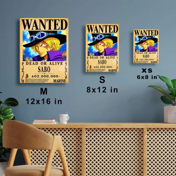 Anime Metal Poster Wall Decor - OP - Sabo Wanted - Image 7