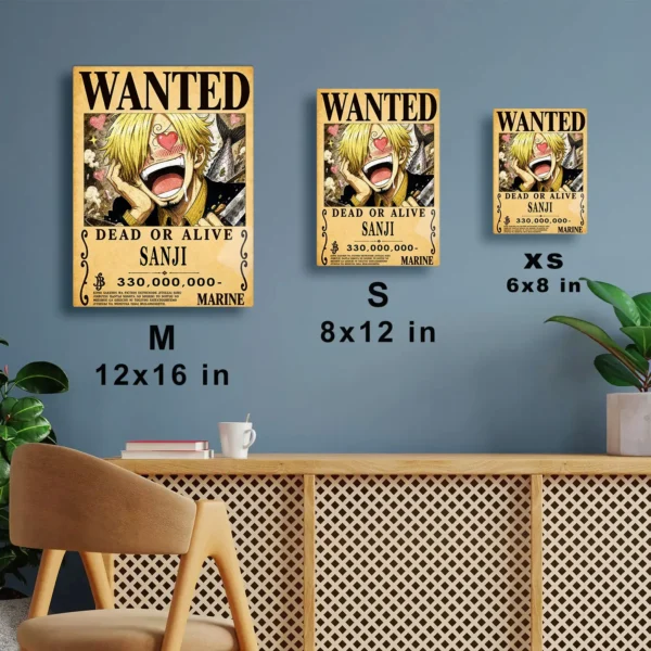 Anime Metal Poster Wall Decor - OP - Sanji Wanted - Image 7