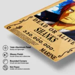 Anime Metal Poster Wall Decor - OP - Shanks Wanted - Image 6