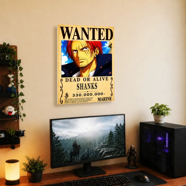 Anime Metal Poster Wall Decor - OP - Shanks Wanted - Image 5