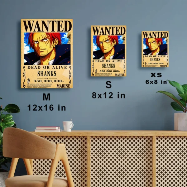 Anime Metal Poster Wall Decor - OP - Shanks Wanted - Image 7