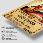 Anime Metal Poster Wall Decor - OP - Usopp Wanted - Image 6
