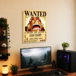 Anime Metal Poster Wall Decor - OP - Usopp Wanted - Image 5