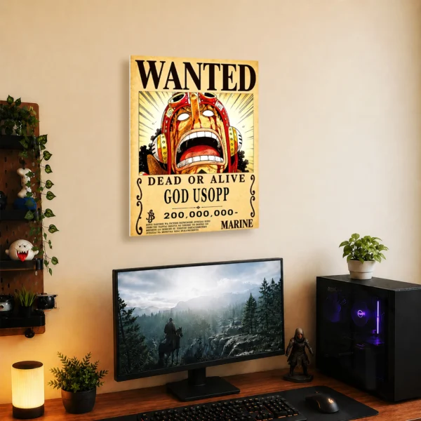 Anime Metal Poster Wall Decor - OP - Usopp Wanted - Image 5