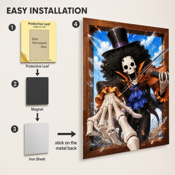 Anime Metal Poster Wall Decor - OP - Brook - Image 2