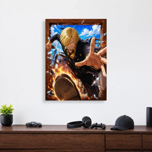 Anime Metal Poster Wall Decor - OP - Sanji - A - Image 4