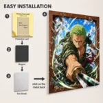 Anime Metal Poster Wall Decor - OP - Roronoa Zoro - A - Image 2