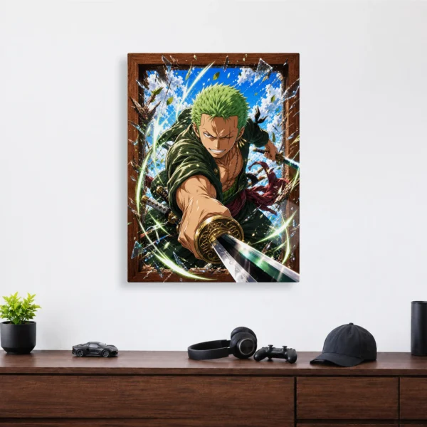Anime Metal Poster Wall Decor - OP - Roronoa Zoro - A - Image 4