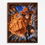 Anime Metal Poster Wall Decor - OP - Portgas D. Ace