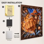 Anime Metal Poster Wall Decor - OP - Portgas D. Ace - Image 2