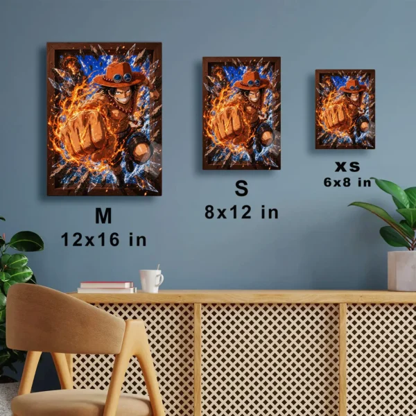 Anime Metal Poster Wall Decor - OP - Portgas D. Ace - Image 7