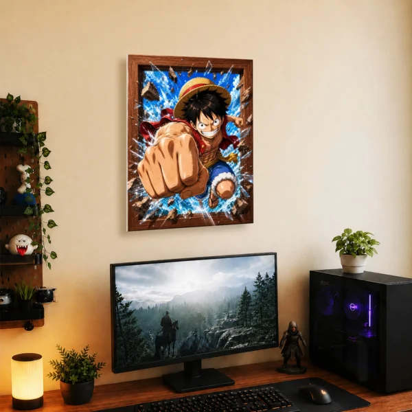 Anime Metal Poster Wall Decor - OP - Luffy - Image 5