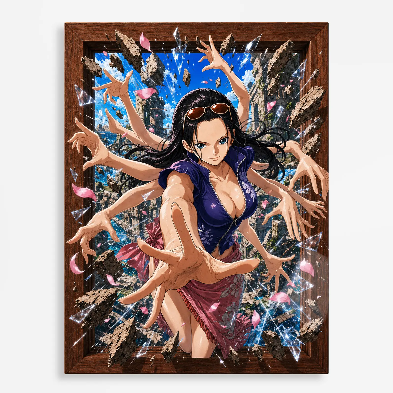 anime metal poster (319) s1 Anime Metal Poster Wall Decor - OP - Nico Robin - A - Image 1
