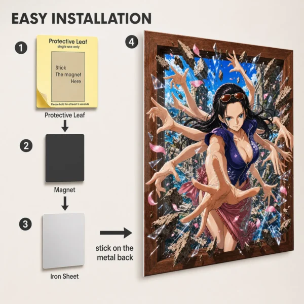 Anime Metal Poster Wall Decor - OP - Nico Robin - A - Image 2