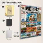 Anime Metal Poster Wall Decor - OP - Straw Hat Pirates - Image 2