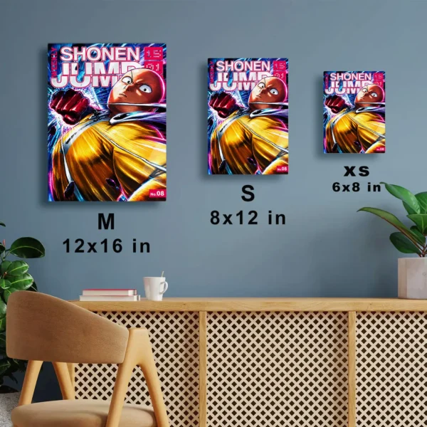 Anime Metal Poster Wall Decor - OPM - Saitama - Image 7