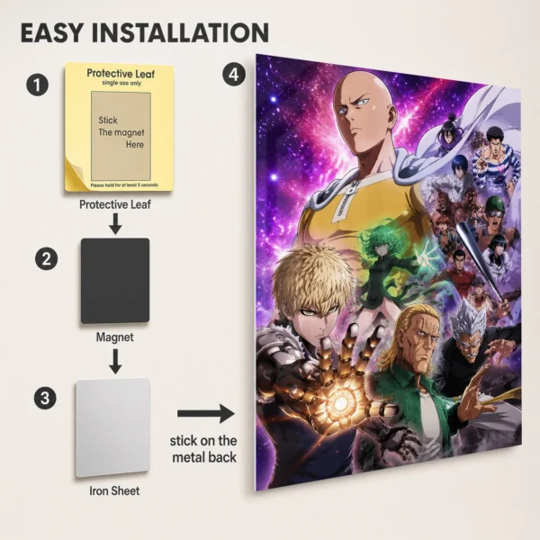 Anime Metal Poster Wall Decor - OPM - Image 2