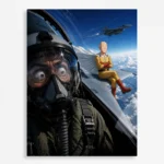 Anime Metal Poster Wall Decor - OPM - Saitama - A