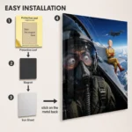 Anime Metal Poster Wall Decor - OPM - Saitama - A - Image 2