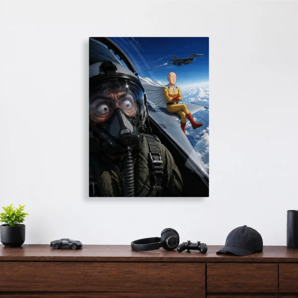Anime Metal Poster Wall Decor - OPM - Saitama - A - Image 4