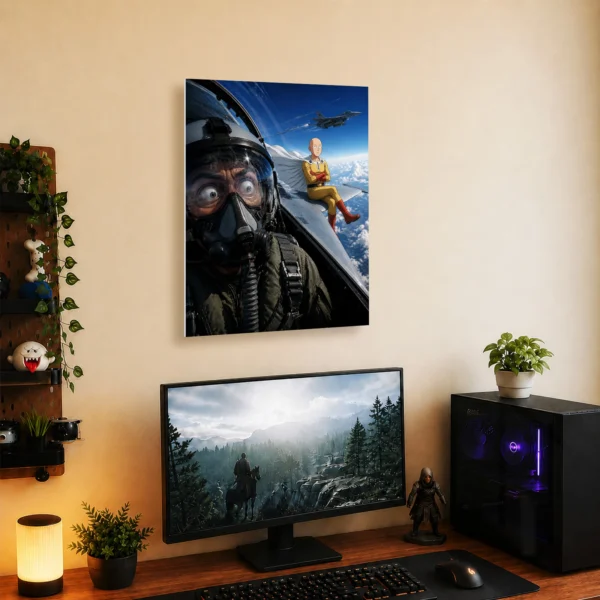 Anime Metal Poster Wall Decor - OPM - Saitama - A - Image 5