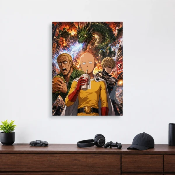 Anime Metal Poster Wall Decor - OPM - B - Image 4