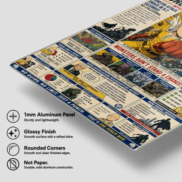 Anime Metal Poster Wall Decor - OPM - C - Image 6