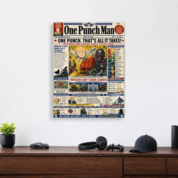 Anime Metal Poster Wall Decor - OPM - C - Image 4