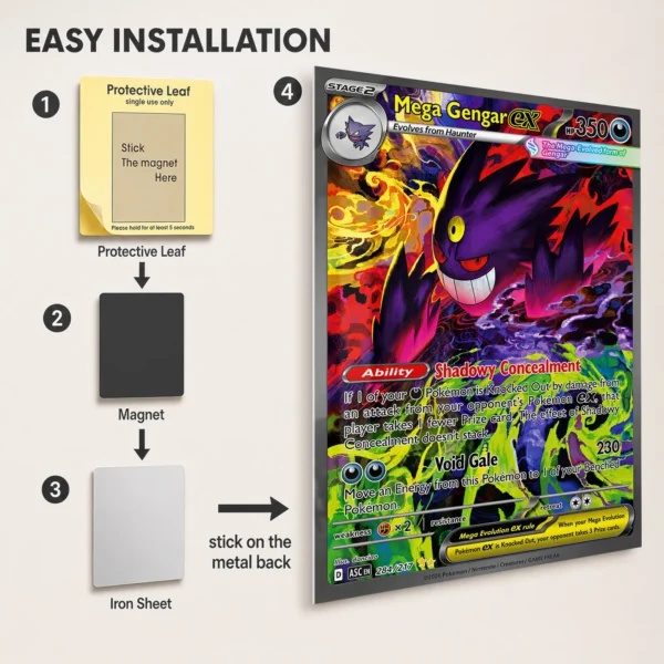 Anime Metal Poster Wall Decor - Poke - Mega Gengar - Image 2