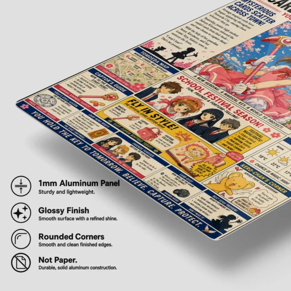 Anime Metal Poster Wall Decor - Cardcaptor Newspaper - Image 6
