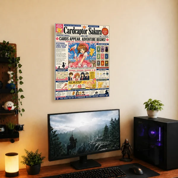 Anime Metal Poster Wall Decor - Cardcaptor Newspaper - Image 5