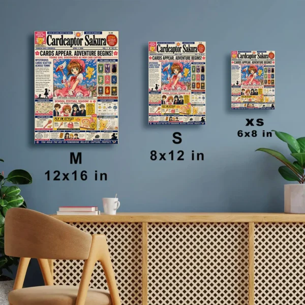 Anime Metal Poster Wall Decor - Cardcaptor Newspaper - Image 7