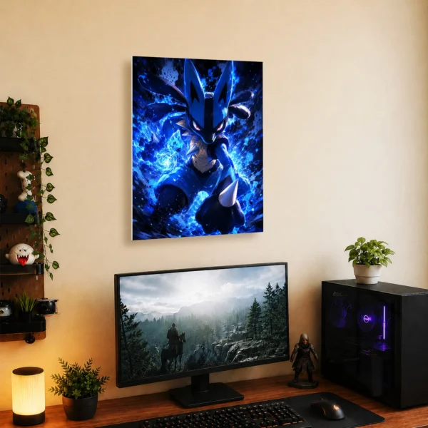 Anime Metal Poster Wall Decor - Poke - Lucario - Image 5